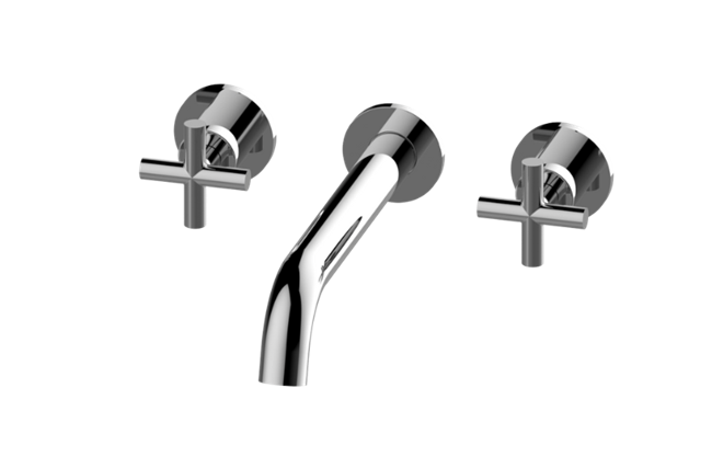 Graff - ME Three-Hole Wall-Mounted Tub Filler with 9-3/16 Inch spout - Trim Only