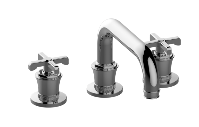 Graff - Vignola Roman Tub Cross Handles Marble Insert - Trim Only