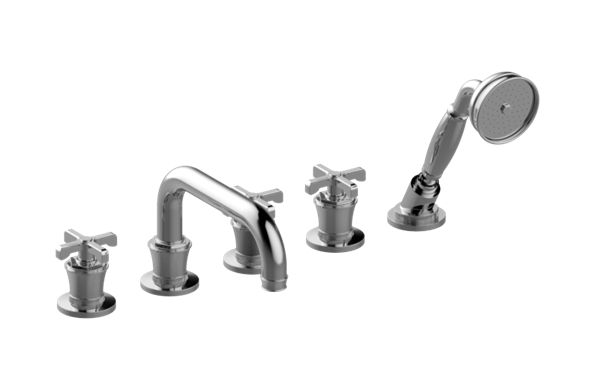 Graff - Vignola Roman Set Cross Handles Marble Insert