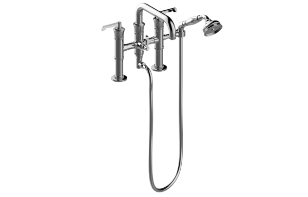 Graff - Vignola Deck-Mounted Tub Filler Lever Handles Marble Insert