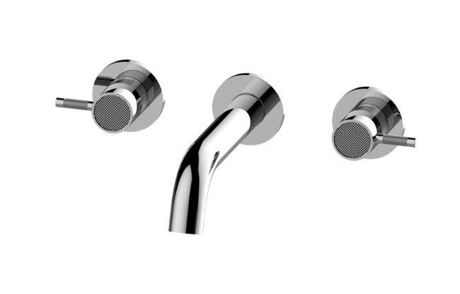 Graff - Cameo Three-Hole Wall-Mounted Tub Filler with 7-3/16 Inch spout - Trim Only