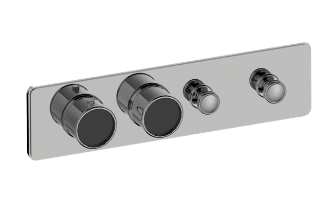 Graff - Riva Traditional 2-Button Paired Knob Horizontal Trim