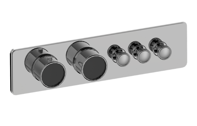 Graff - Riva Traditional 3-Button Paired Knob Horizontal Trim