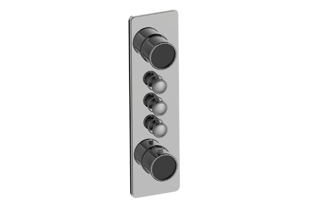 Graff - Riva Traditional 3-Button Split Knob Vertical Trim