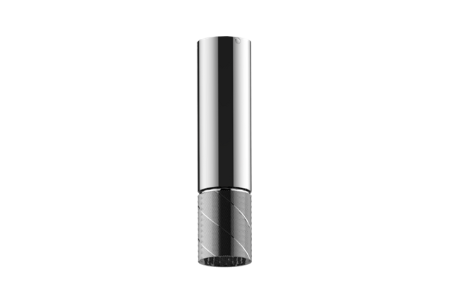 Graff - Riva Ceiling-Mount Contemporary Oblique Knurl Showerhead