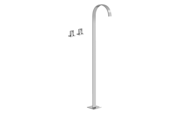 Graff - Sade Floor-Mounted Tub Filler w/Deck-Mounted Handles