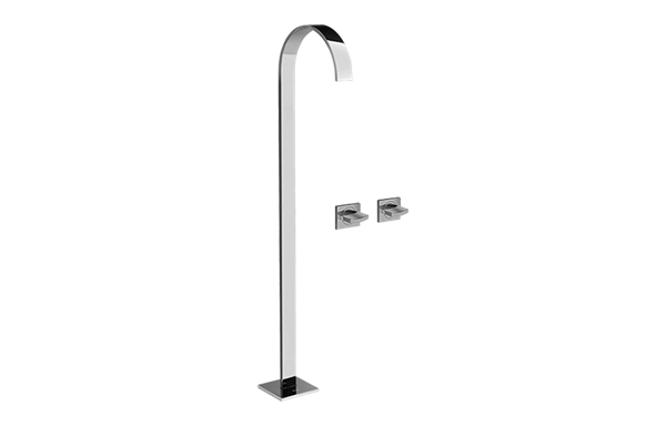 Graff - Sade Floor-Mounted Tub Filler w/Wall-Mounted Handles
