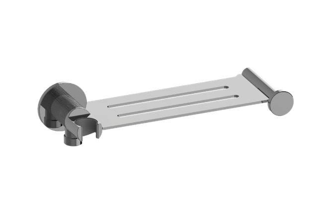 Graff - Riva Contemporary Integrated Elbow, Bracket, Shelf, and Hook Diamond Knurled