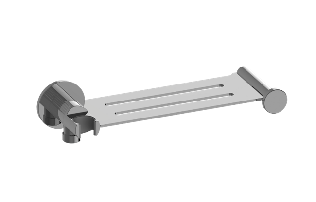 Graff - Riva Contemporary Integrated Elbow, Bracket, Shelf, and Hook Fluted Knurled