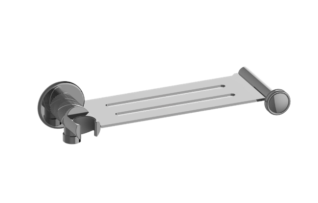 Graff - Riva Traditional Integrated Elbow, Bracket, Shelf, and Hook Oblique Knurled
