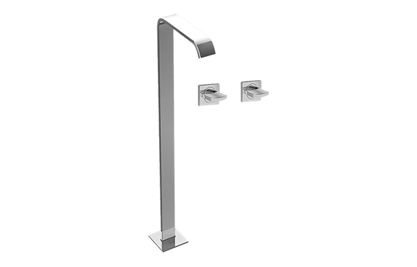 Graff - Targa Floor-Mounted Vessel Filler with Deck-Mounted Handles (Rough and Trim)