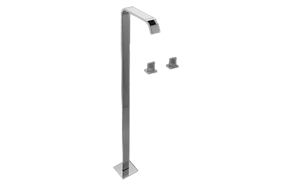 Graff - Targa Floor-Mounted Tub Filler w/Wall-Mounted Handles