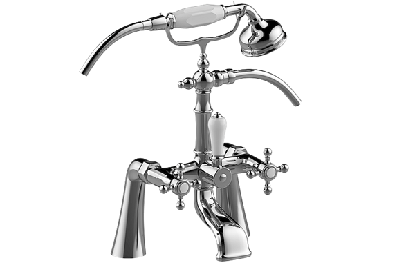 Graff - Adley Exposed Deck-Mounted Tub Filler w/Handshower Set