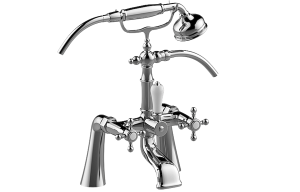 Graff - Adley Exposed Deck-Mounted Tub Filler w/Handshower Set