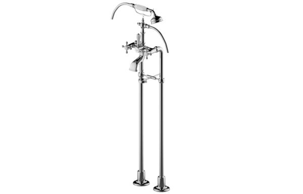 Graff - Adley Exposed Floor-Mounted Tub Filler w/Handshower Set