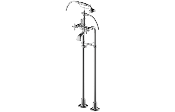 Graff - Adley Exposed Floor-Mounted Tub Filler w/Handshower Set