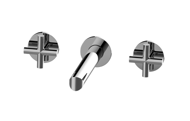 Graff - Terra Three-Hole Wall-Mounted Tub Filler with 7-1/2 Inch spout - Trim Only