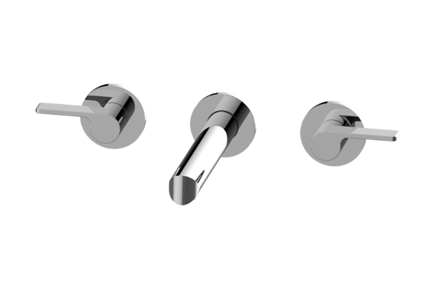 Graff - Terra Three-Hole Wall-Mounted Tub Filler with 7-1/2 Inch spout - Trim Only