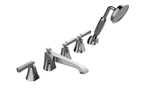 Graff - Finezza DUE Roman Tub Set w/Handshower w/Lever Handle (Rough and Trim)