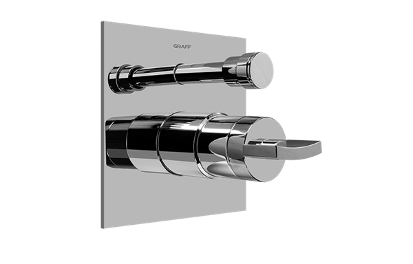 Graff - Sade/Targa/Luna Pressure Balancing Valve Trim with Handle and Diverter - Trim Only
