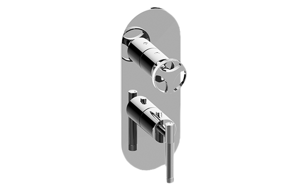 Graff - Harley Round M-Series Valve Trim with Two Handles