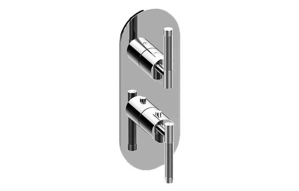 Graff - Harley Round M-Series Valve Trim with Two Handles