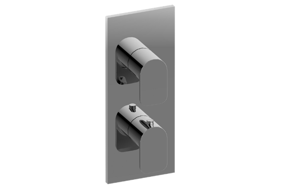 Graff - Sento Square M-Series Valve Trim with Two Handles