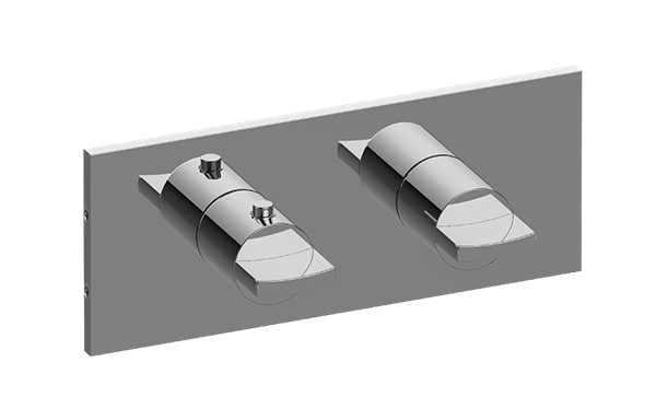 Graff - Sade/Targa Square M-Series Valve Trim with Two Handles (Horizontal Orientation)