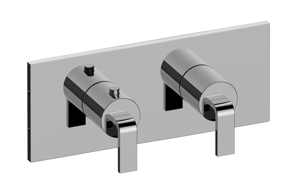 Graff - Immersion Square M-Series Valve Trim with Two Handles (Horizontal Orientation)
