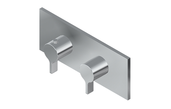 Graff - Terra Square M-Series Valve Trim with Two Handles (Horizontal Orientation)
