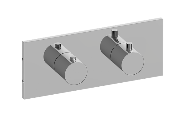 Graff - M.E. Square M-Series Valve Trim with Two Handles (Horizontal Orientation)