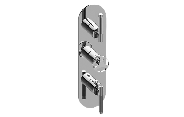 Graff - Harley Round M-Series Valve Trim with Three Handles