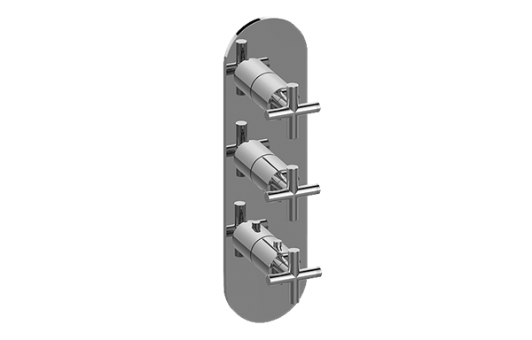 Graff - M.E./Terra Round M-Series Valve Trim with Three Handles