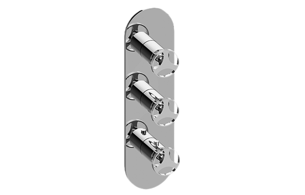 Graff - Harley Round M-Series Valve Trim with Three Handles