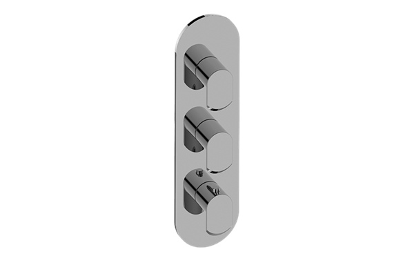 Graff - Phase Round M-Series Valve Trim with Three Handles