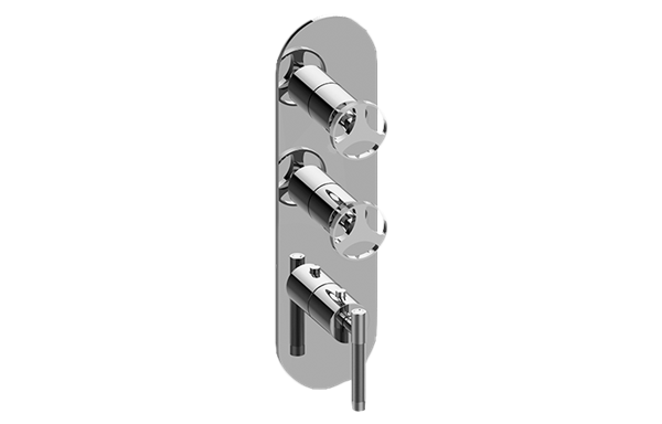 Graff - Harley Round M-Series Valve Trim with Three Handles