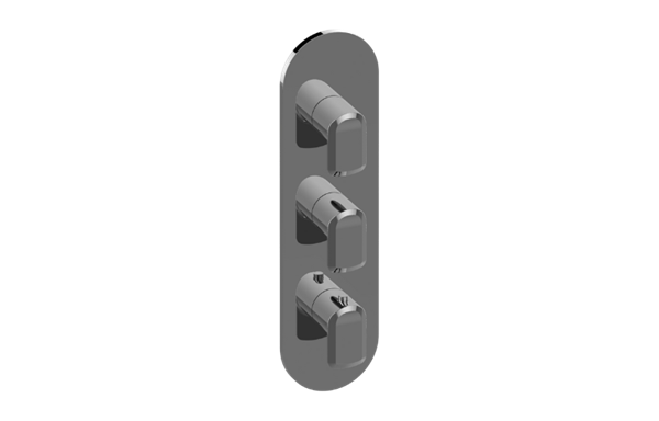 Graff - Sento Round M-Series Valve Trim with Three Handles