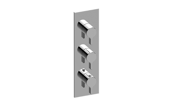 Graff - Terra Square M-Series Valve Trim with Three Handles
