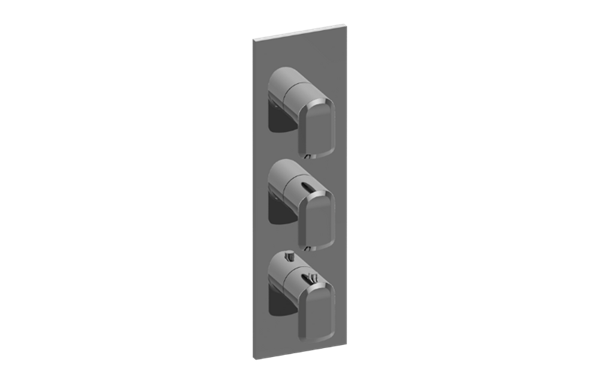 Graff - Sento Square M-Series Valve Trim with Three Handles