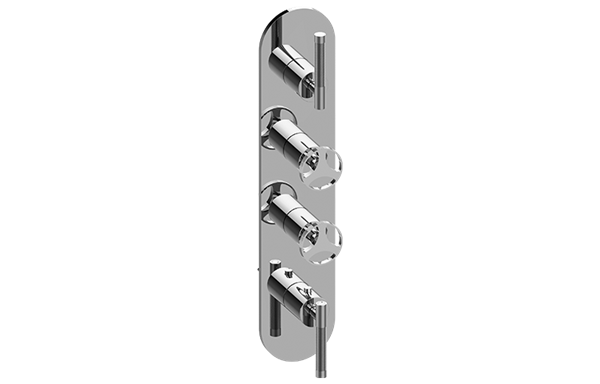 Graff - Harley Round M-Series Valve Trim with Four Handles