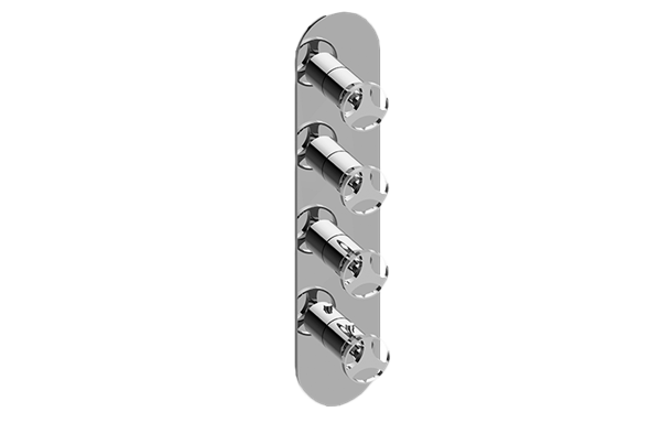 Graff - Harley Round M-Series Valve Trim with Four Handles
