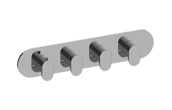 Graff - Ametis Round M-Series Valve Trim with Four Handles (Horizontal Orientation)