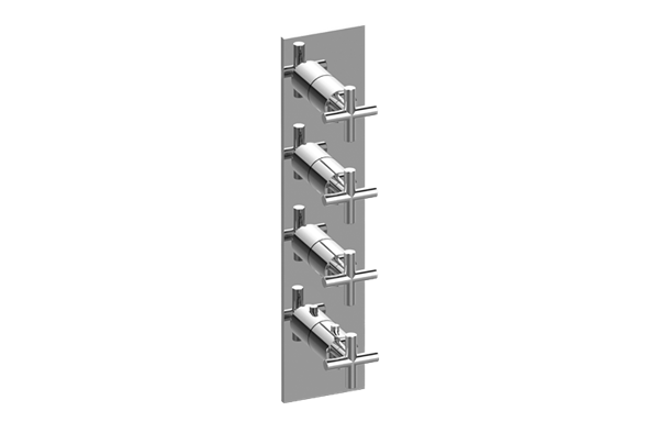 Graff - M.E./Terra Square M-Series Valve Trim with Four Handles