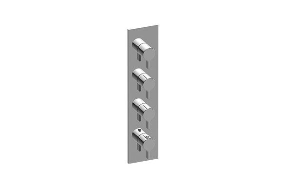 Graff - Terra Square M-Series Valve Trim with Four Handles