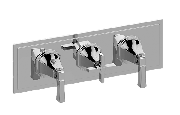 Graff - Finezza UNO M-Series Valve Trim with Three Handles (Horizontal Orientation)