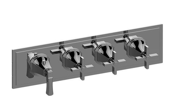 Graff - Finezza UNO M-Series Valve Trim with Four Handles (Horizontal Orientation)