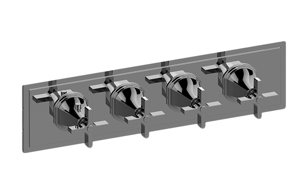 Graff - Finezza UNO M-Series Valve Trim with Four Handles (Horizontal Orientation)