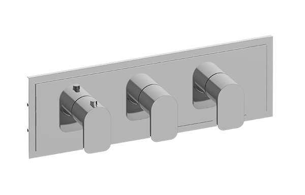 Graff - M-Series Transitional M-Series Valve Trim with Three Handles (Horizontal Orientation)