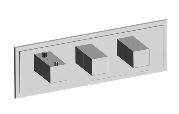 Graff - M-Series Transitional M-Series Valve Trim with Three Handles (Horizontal Orientation)