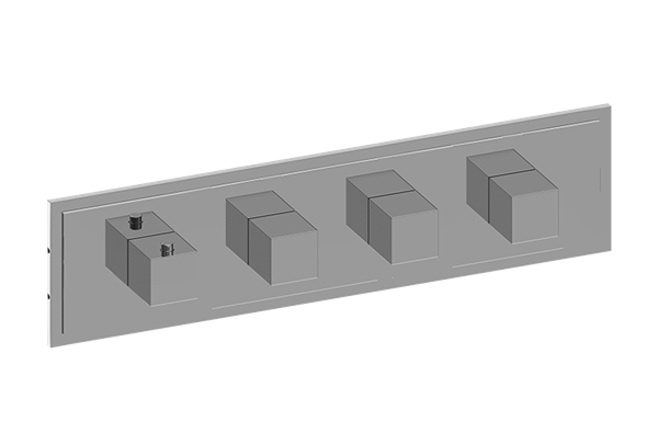 Graff - M-Series Transitional M-Series Valve Trim with Four Handles (Horizontal Orientation)
